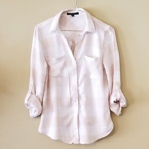 Romeo + Juliet Couture Beige Button Down Top Sz S